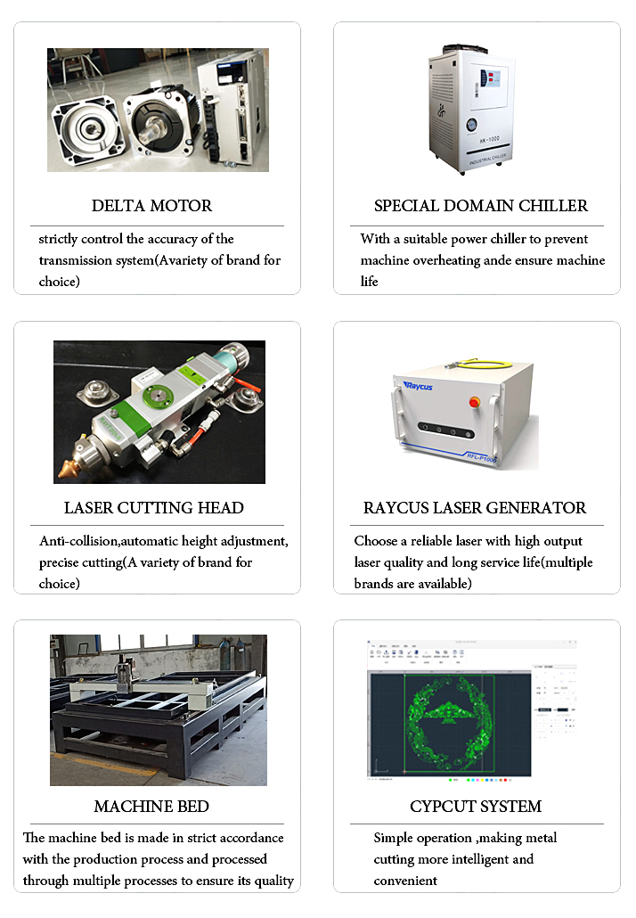 High Power Precision 1000w 1500w 2000w China Fiber Laser Cutting Machine Didelės galios tikslumo 1000w 1500w 2000w Kinijos pluošto lazerinio pjovimo staklės