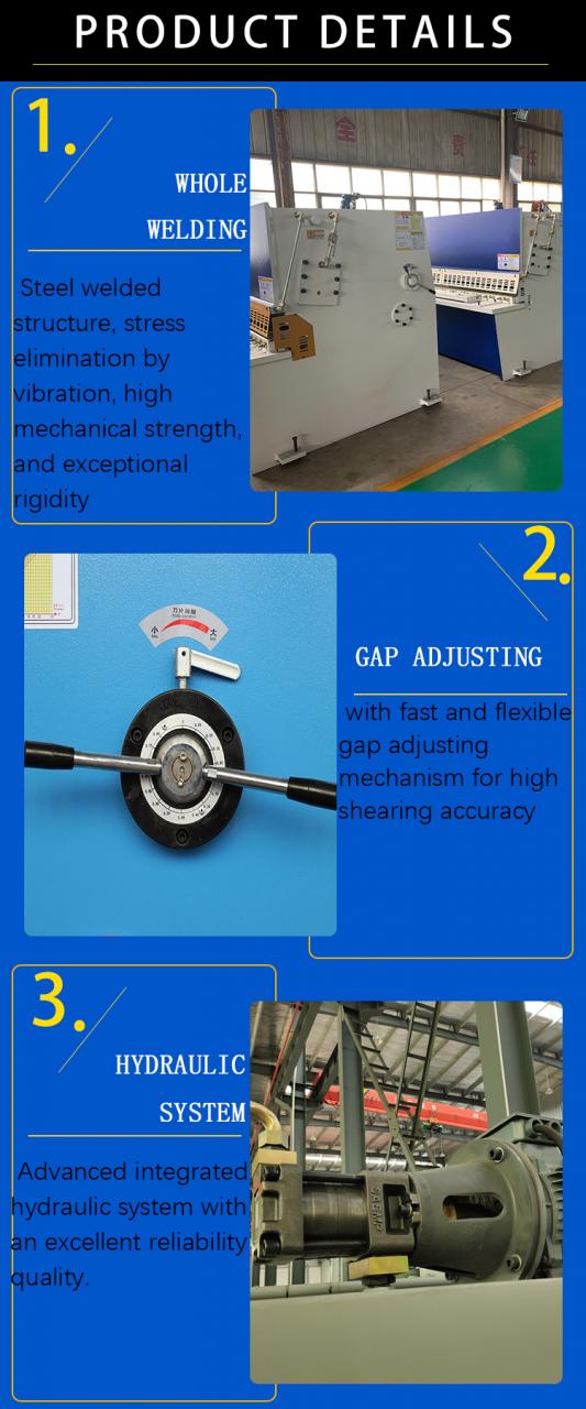 Hidraulinė giljotinos kirpimo mašina Qc12y 8 * 6000 mm giljotinos pramoninė lakštinio metalo aliuminio nerūdijančio plieno pjovimo pjovimo mašina M