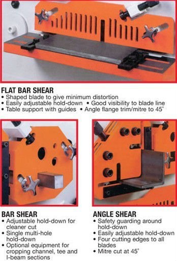 Q35y Series Multifunctional Hydraulic Iron Worker Combined Shearing And Punching Machine Q35y serijos daugiafunkcinė hidraulinė geležies apdirbimo kombinuota kirpimo ir perforavimo mašina